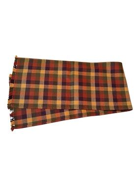 VTG Woven Table Runner Tartan Buffalo Plaid Cottagecore 90s Fall Thanksgiving